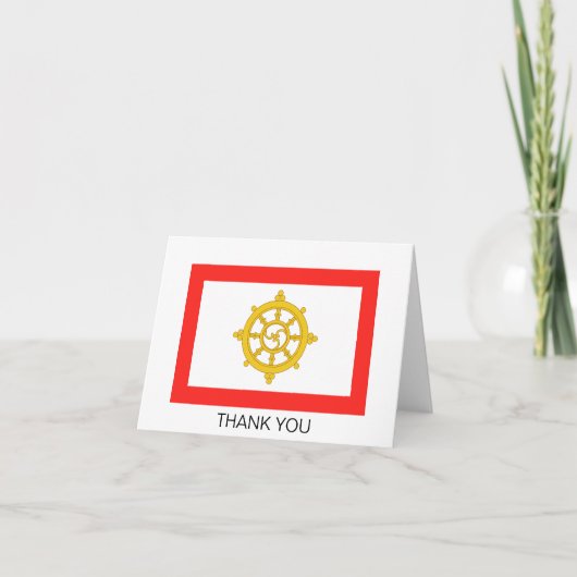 Koninkrijk van Sikkim Vlag Bedankkaart (Voorkant)