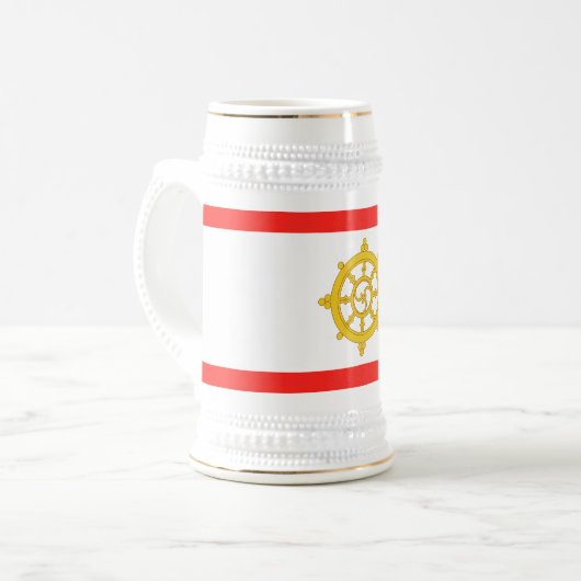 Koninkrijk van Sikkim Vlag Bierpul (Voorkant links)