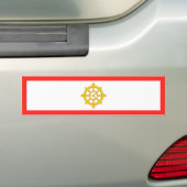 Koninkrijk van Sikkim Vlag Bumpersticker (Op auto)