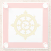 Koninkrijk van Sikkim Vlag Glazen Onderzetter (Achterkant)