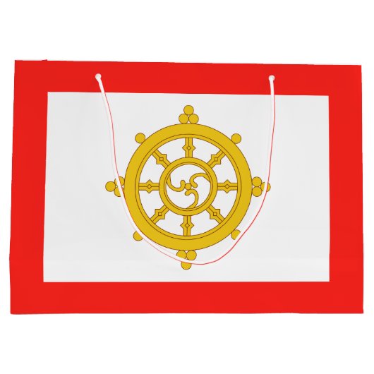 Koninkrijk van Sikkim Vlag Groot Cadeauzakje (Achterkant)