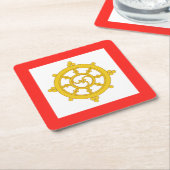 Koninkrijk van Sikkim Vlag Kartonnen Onderzetters (Schuin)