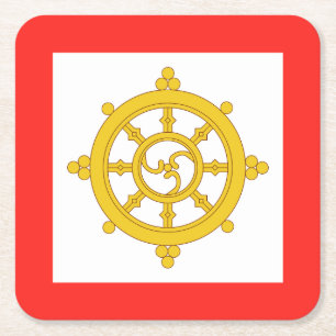 Koninkrijk van Sikkim Vlag Kartonnen Onderzetters