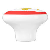 Koninkrijk van Sikkim Vlag Keramische Knop (Zijkant)