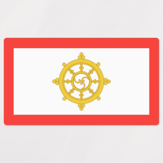 Koninkrijk van Sikkim Vlag Labels (Design 2)