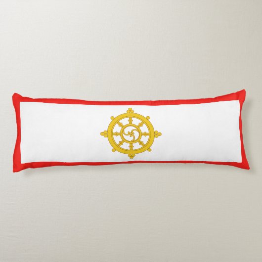 Koninkrijk van Sikkim Vlag Lichaamskussen (Achterkant)