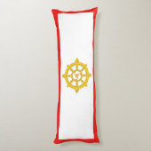 Koninkrijk van Sikkim Vlag Lichaamskussen (Achterkant (Verticaal))