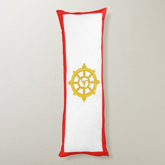 Koninkrijk van Sikkim Vlag Lichaamskussen (Achterkant (Verticaal))