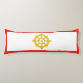 Koninkrijk van Sikkim Vlag Lichaamskussen (Voorkant)