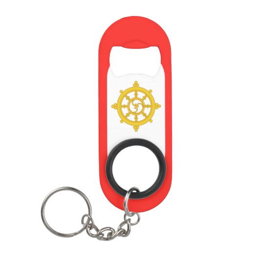 Koninkrijk van Sikkim Vlag Mini Flessenopener (Voorkant)