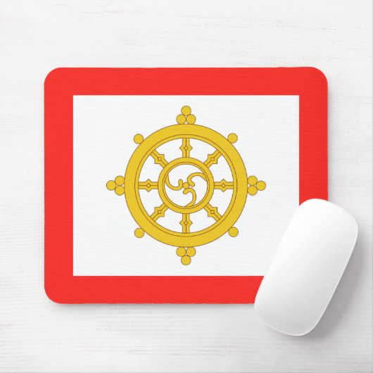 Koninkrijk van Sikkim Vlag Muismat (Met muis)