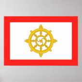 Koninkrijk van Sikkim Vlag Poster (Voorkant)