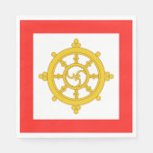 Koninkrijk van Sikkim Vlag Servet (Voorkant)