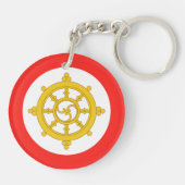 Koninkrijk van Sikkim Vlag Sleutelhanger (Achterkant)