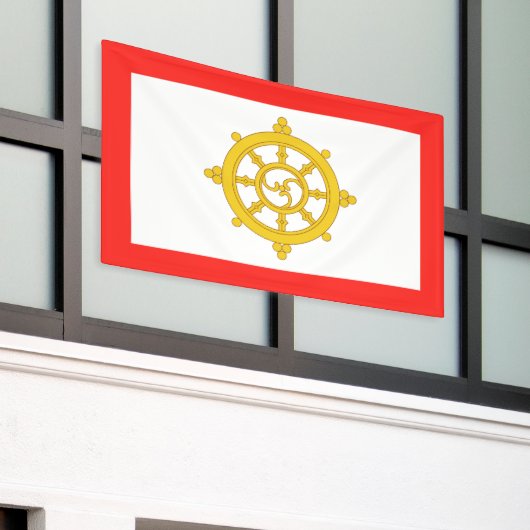 Koninkrijk van Sikkim Vlag Spandoek (Buitenkant Gebouw)