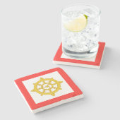 Koninkrijk van Sikkim Vlag Stenen Onderzetter (Zijkant)