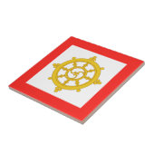 Koninkrijk van Sikkim Vlag Tegeltje (Zijkant)