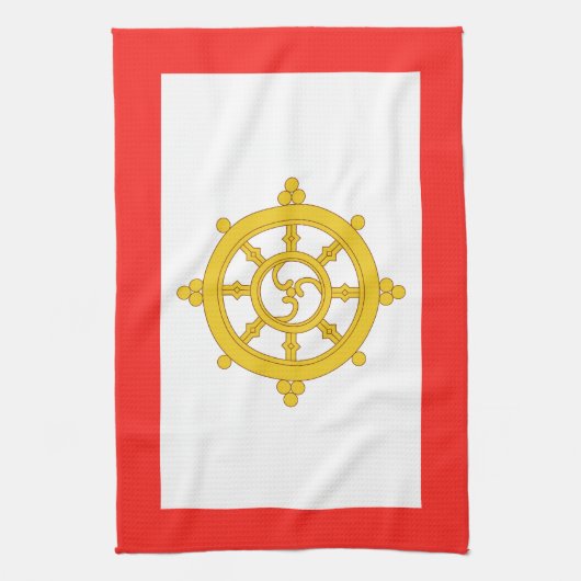 Koninkrijk van Sikkim Vlag Theedoek (Verticaal)