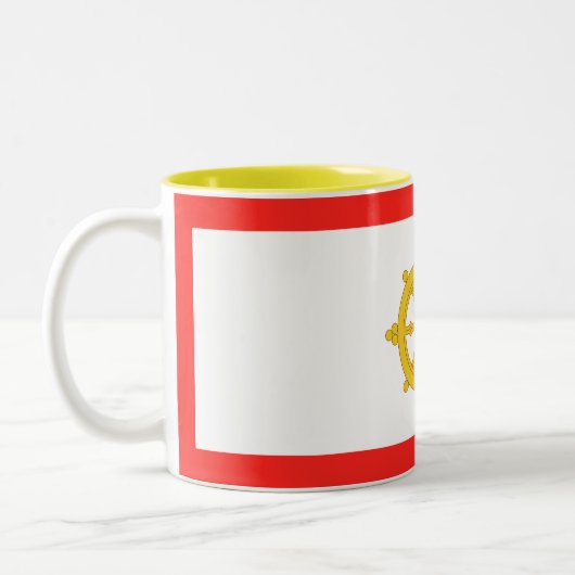 Koninkrijk van Sikkim Vlag Tweekleurige Koffiemok (Links)