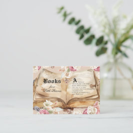 Koninkrijksprinsesboeken voor baby baby shower informatiekaartje