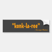 konk-la-ree bumpersticker (Voorkant)