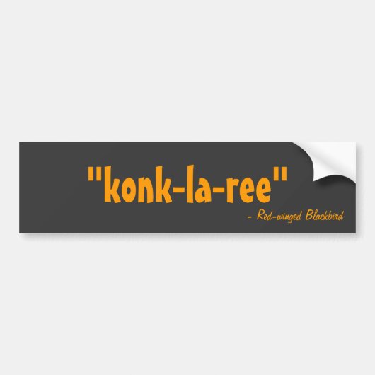 konk-la-ree bumpersticker (Voorkant)