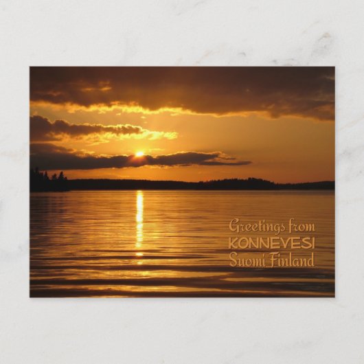 Konnevesi Sunset briefkaart (Voorkant)