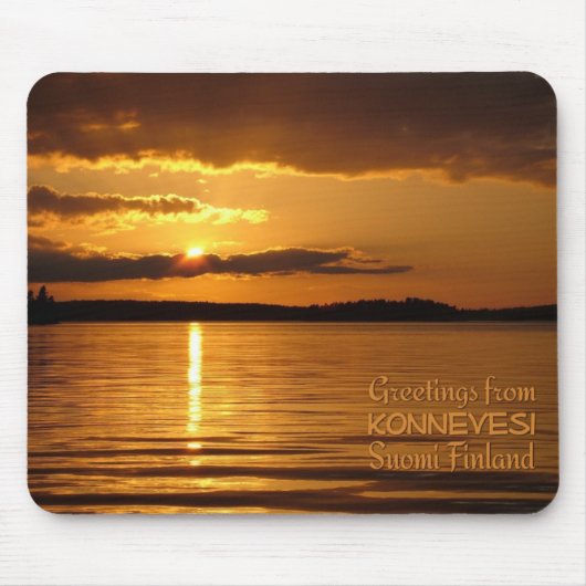 Konnevesi Sunset mousepad Muismat (Voorkant)