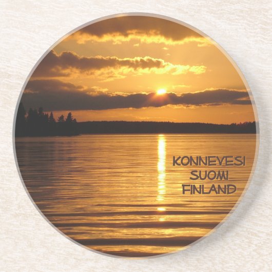 Konnevesi Sunset onderzetter (Voorkant)