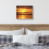 Konnevesi Sunset premium canvas print (Insitu (Slaapkamer))