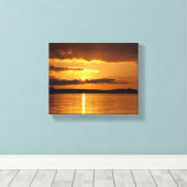 Konnevesi Sunset premium canvas print (Insitu (Houten vloer))