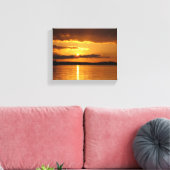 Konnevesi Sunset premium canvas print (Insitu (Woonkamer))
