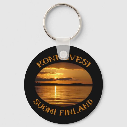 Konnevesi Sunset-sleutelketen Sleutelhanger (Voorkant)