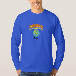 Kon'nichiwa Global Greetings Smiling Earth T-shirt
