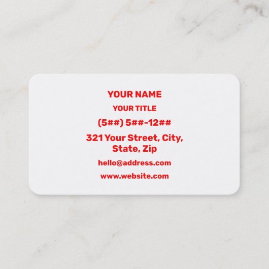 Konnichiwa! Japanese Hello! こんにちは Nihongo Language Visitekaartje (Achterkant)