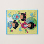 Konnichiwa Japans poppendoekje Legpuzzel (Horizontaal)