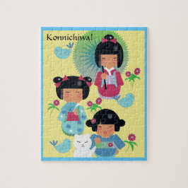 Konnichiwa Japans poppendoekje Legpuzzel