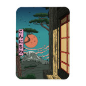 Konnichiwa Japanse Zonsondergang Magneet (Verticaal)