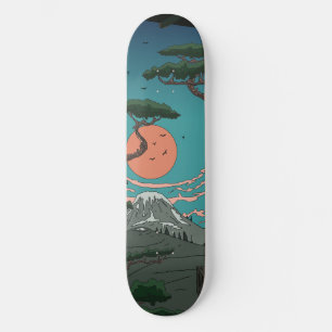 Konnichiwa Japanse Zonsondergang Persoonlijk Skateboard