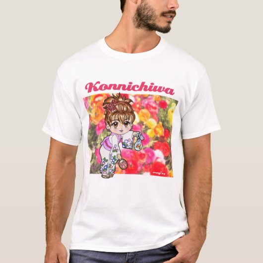 konnichiwa t-shirt (Voorkant)