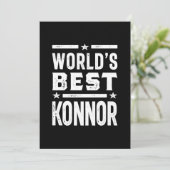 Konnor Personalized Name Birthday Bedankkaart (Staand voorkant)