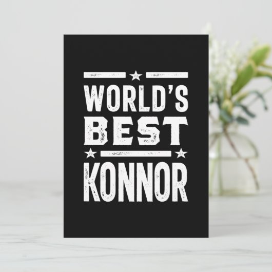 Konnor Personalized Name Birthday Bedankkaart (Staand voorkant)