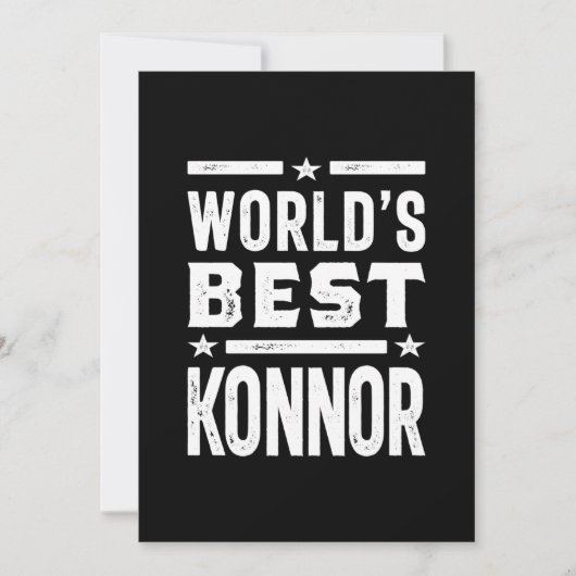 Konnor Personalized Name Birthday Kaart (Voorkant)