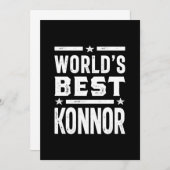Konnor Personalized Name Birthday Kaart (Voorkant / Achterkant)