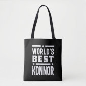 Konnor Personalized Name Birthday Tote Bag (Voorkant)