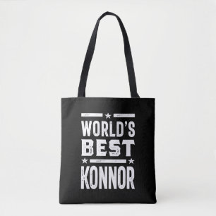 Konnor Personalized Name Birthday Tote Bag