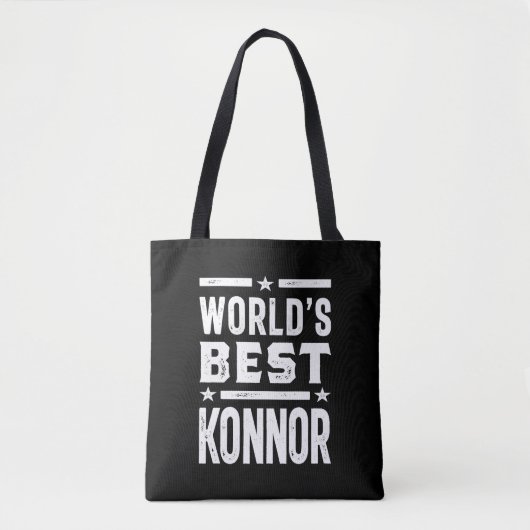 Konnor Personalized Name Birthday Tote Bag (Voorkant)