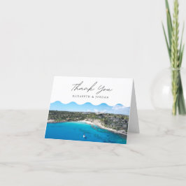 Konnos Bay Cyprus Blank bedankpas Bedankkaart