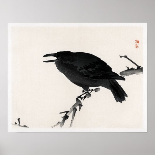 Kōno Bairei Crow Poster (Voorkant)