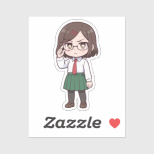 Konoha Koga Chibi Moordenaar Meisje Sticker